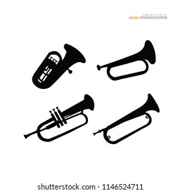 Music Horn Icon. Vector Illustration.