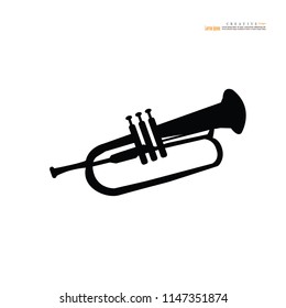 Music horn icon. Vector illustration.