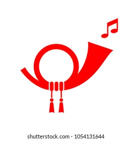 Music horn vector icon illustration isolated on white background