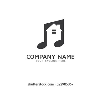 Music House Logo Design Template