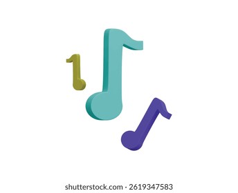 icône de musique illustration 3d rendu