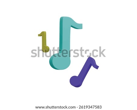 music icon 3d illustration render