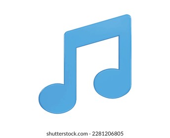 music icon 3d rendering vector illustration