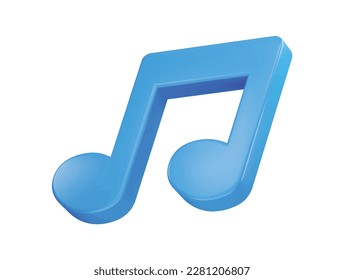 music icon 3d rendering vector illustration