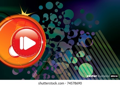 Music icon with abstract background