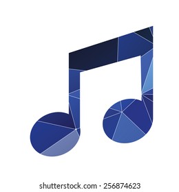 music icon Abstract Triangle Geometrical background 