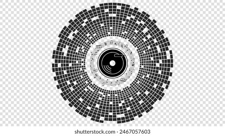 Music icon application isolated on a transparent background , illustration Vector EPS 10