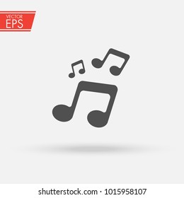 Music Icon. Audio sound media musical Design Elements From Music Staff .Note symbol for your web site design, logo, app, UI. Vector illustration, EPS10. Melody play music sign.