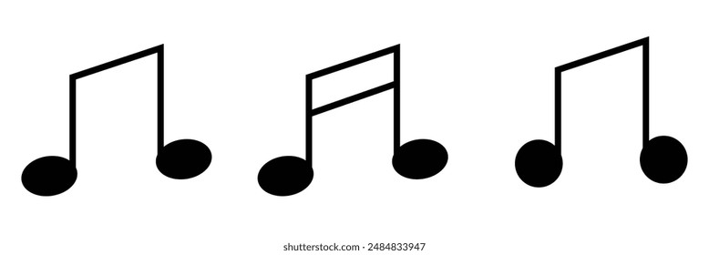 Music Icon. Audio sound media musical Design Elements From Music Staff .Note symbol for your web site design, logo, app, UI. Vector illustration, EPS10. Melody play music sign.	