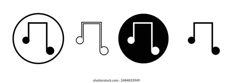 Music Icon. Audio sound media musical Design Elements From Music Staff .Note symbol for your web site design, logo, app, UI. Vector illustration, EPS10. Melody play music sign.	