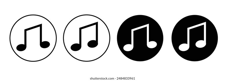 Music Icon. Audio sound media musical Design Elements From Music Staff .Note symbol for your web site design, logo, app, UI. Vector illustration, EPS10. Melody play music sign.	