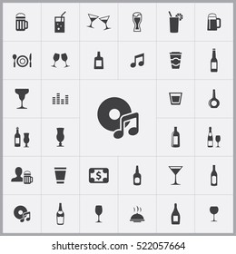 music icon. bar icons universal set for web and mobile