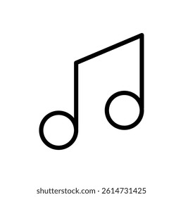 Music icon black and white vector sign