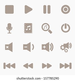 Music icon in brown