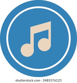 Botón de notas de música. Señales musicales. Símbolos de Vector sobre fondo blanco. Colección de notas musicales finas y audaces aisladas sobre fondo blanco