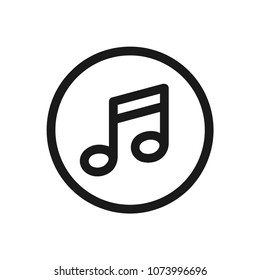 Music icon concept. Available in vector. Linear style.