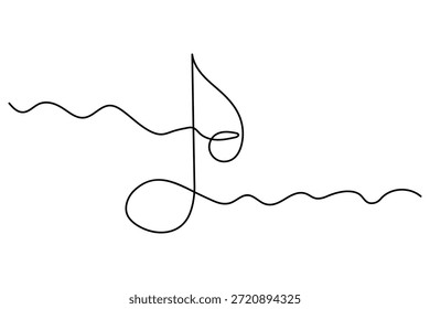Musik Symbol durchgehend eine Zeile minimalistischen Umriss Vektorgrafik