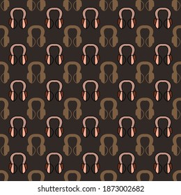 Music icon design background with seamless pattern style and integrated colors