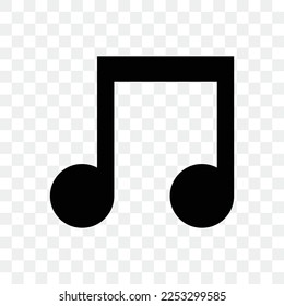 icono de música para elemento de diseño y transparente