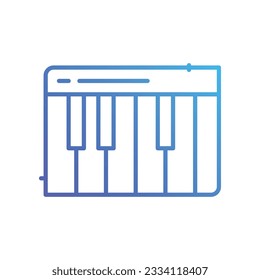 Music Icon Design in Five style with Editable Stroke. Line, Solid, Flat Line, Duo Tone Color, and Color Gradient Line. Suitable for Web Page, Mobile App, UI, UX and GUI design.