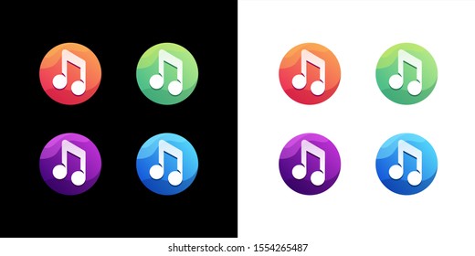 Music icon design set vector design template