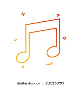 Music icon design vector
