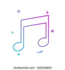 Music icon design vector