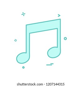 Music icon design vector