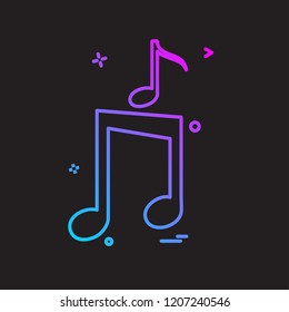 Music icon design vector