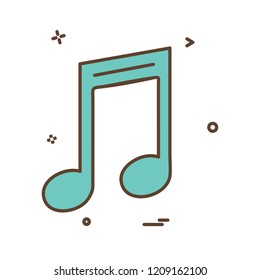 Music icon design vector