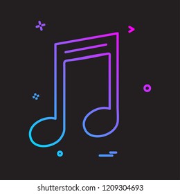 Music icon design vector