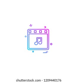 Music icon design vector 