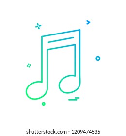 Music icon design vector
