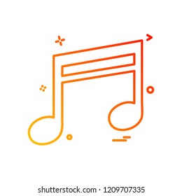 Music icon design vector