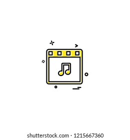 Music icon design vector 
