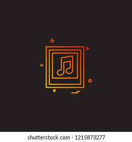 Music icon design vector