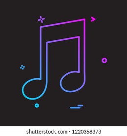 Music icon design vector