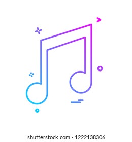 Music icon design vector