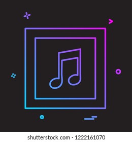 Music icon design vector