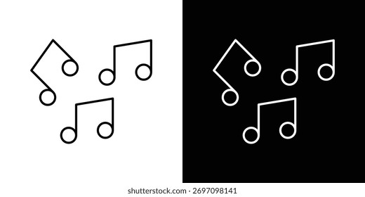 Ícone de música design de arte vetorial Ilustrações