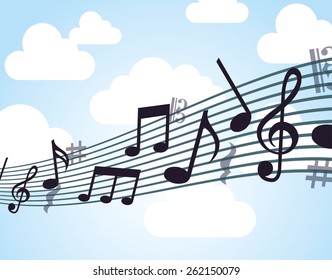 music icon design, vector illustration eps10 graphic 