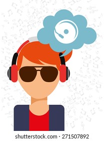 music icon design, vector illustration eps10 graphic 
