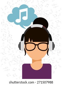 music icon design, vector illustration eps10 graphic 