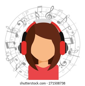 music icon design, vector illustration eps10 graphic 