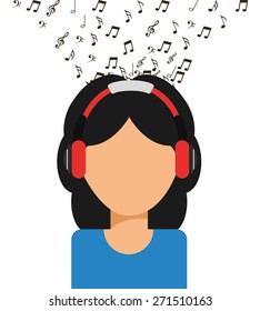 music icon design, vector illustration eps10 graphic 