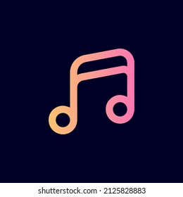Music icon design. Vector template logo icon.