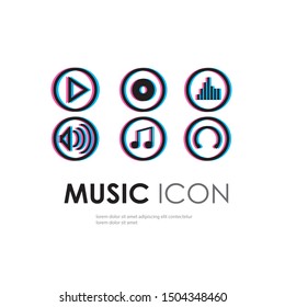 Music icon design.modern template.vector illustration