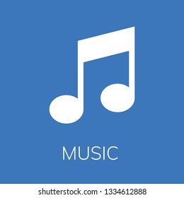  Music icon. Editable  Music icon for web or mobile.