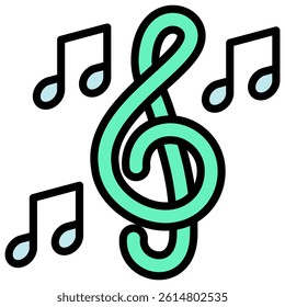 Music Icon Element For Design