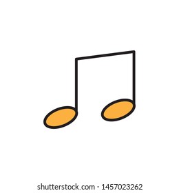 music icon filled design template
